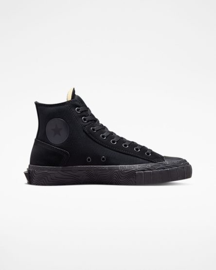 Dámské Boty Vysoké Converse Chuck Taylor Alt Star Wavy Černé Tmavě Šedé Černé | CZ SZHI14